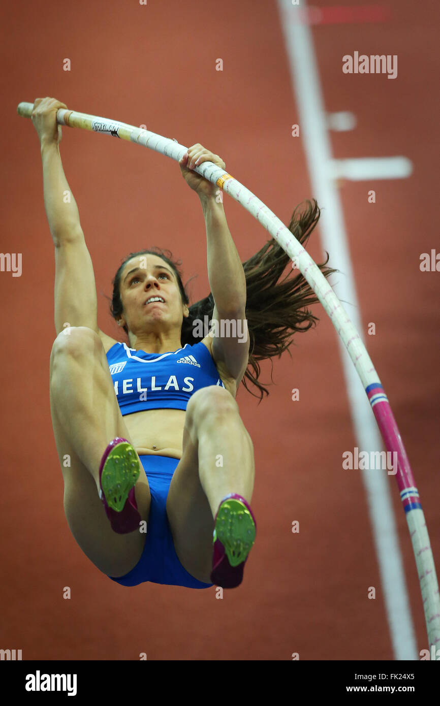 Ekaterini Stefanidi de Grèce participe à la Perche femmes Banque D'Images