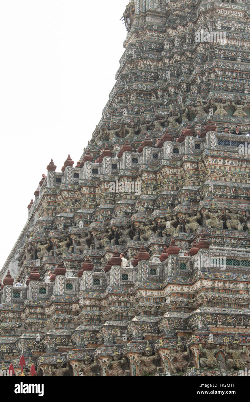 Wat Arun, temple de l'aube, Bangkok, Thaïlande Banque D'Images