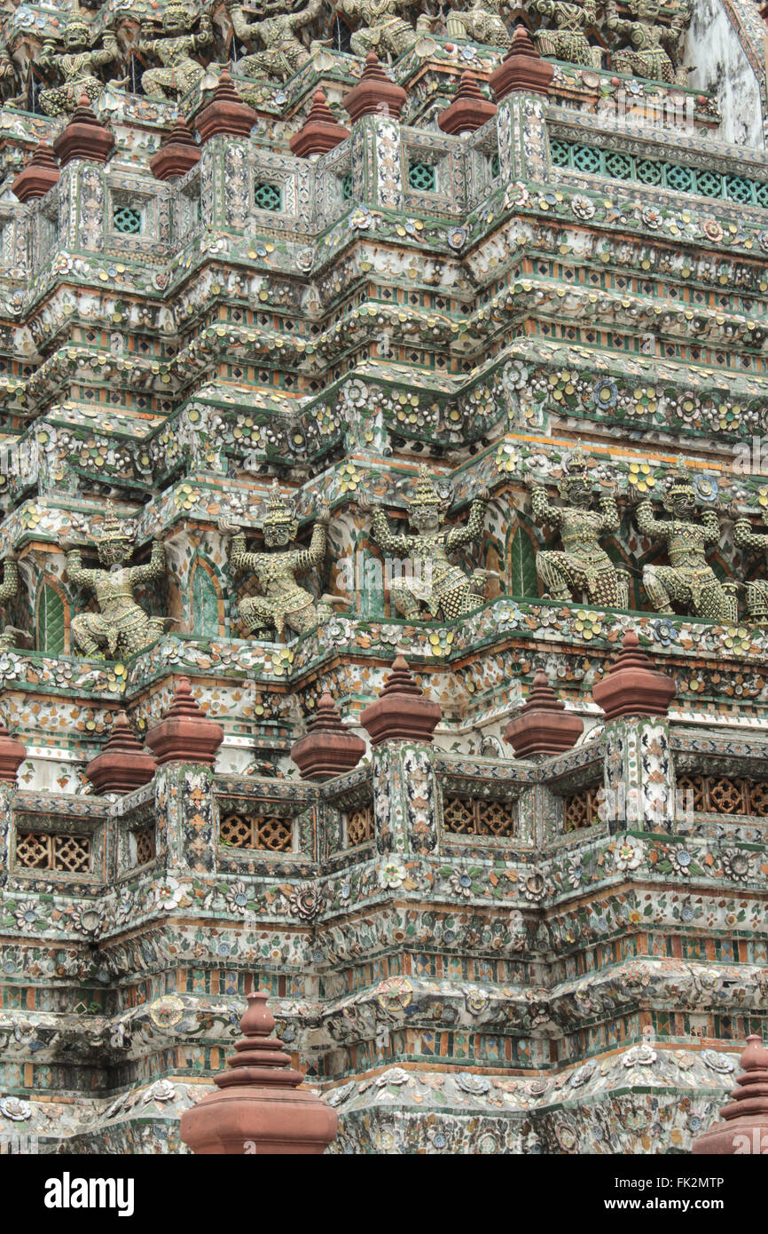 Wat Arun, temple de l'aube, Bangkok, Thaïlande Banque D'Images