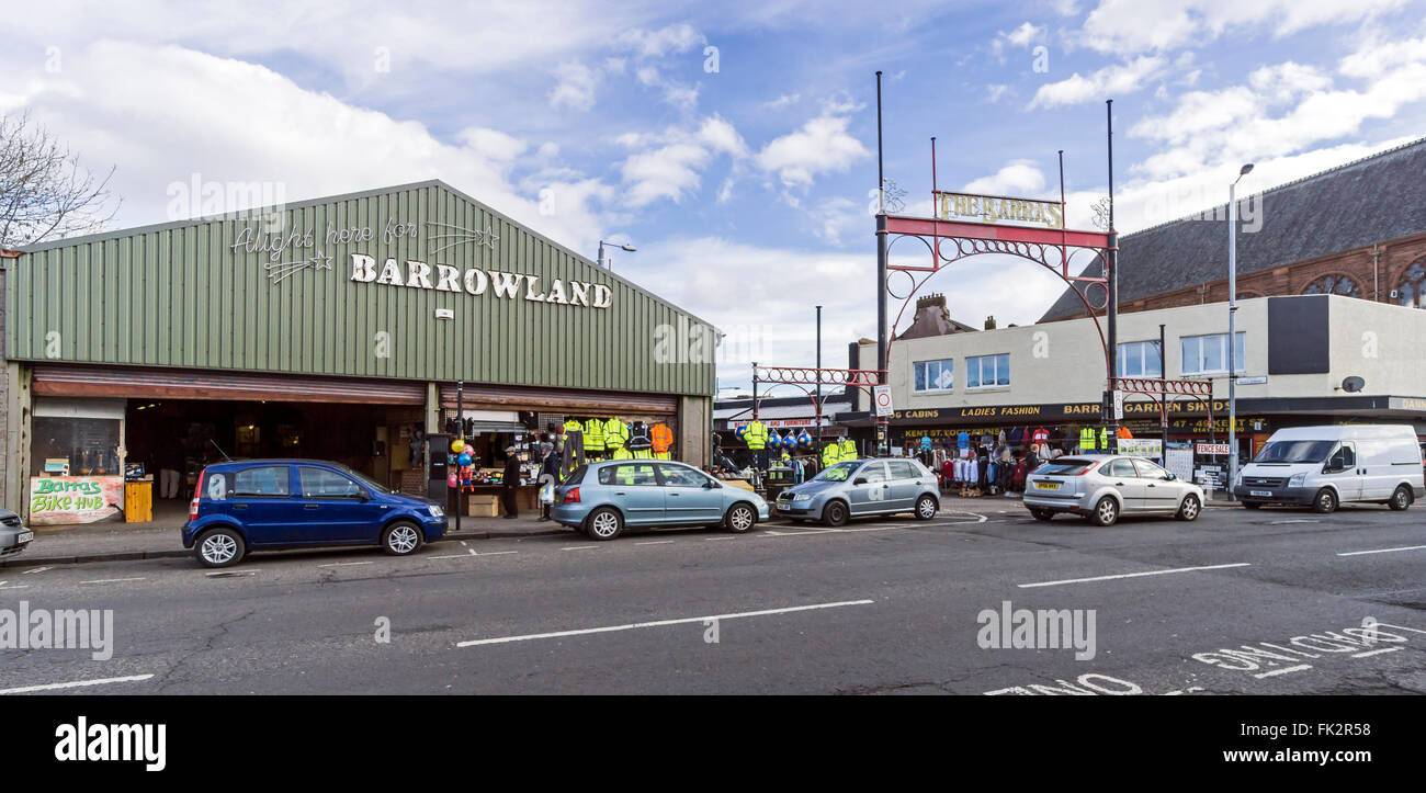 L'entrée de la route de Londres à Glasgow Ecosse marché Barras (Barrowland) Banque D'Images