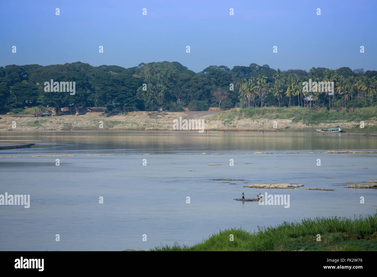 L'Asie, l'Asie du Sud-Est, le Myanmar, la rivière Chindwin, Monywa Banque D'Images