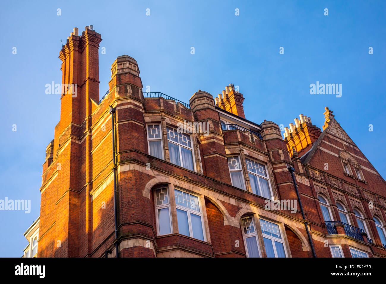 Hôtel particulier victorien Maison Thrutchley, bloc, Bickenhall Street, Marylebone, London, UK Banque D'Images