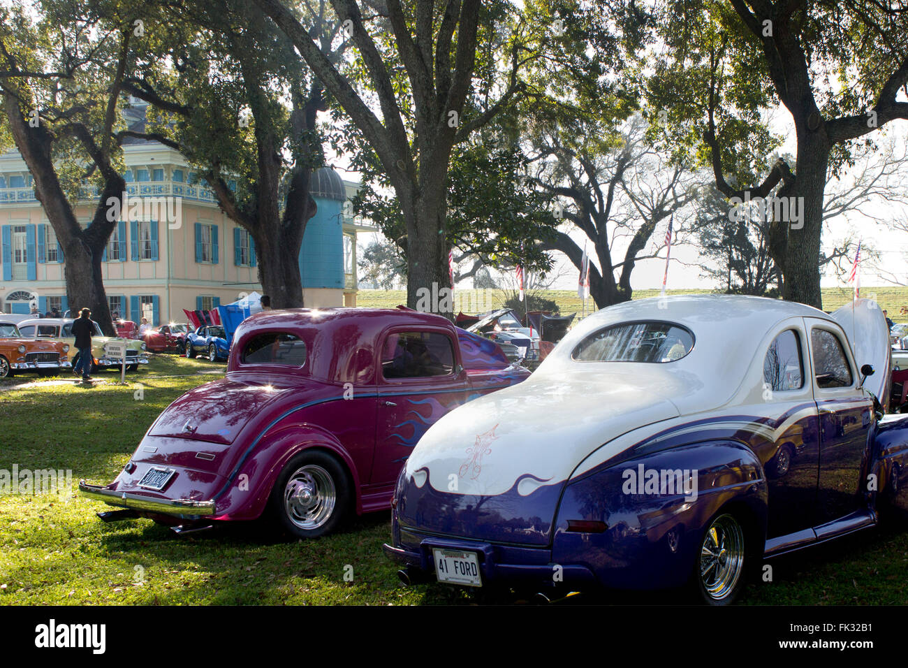 Frisco Fest antique auto show sur la base de San Francisco, plantation de Garyville, Louisiane, Etats-Unis. Banque D'Images