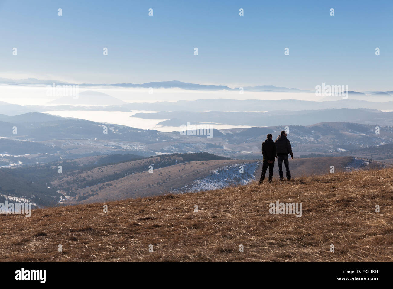 Paysage de montagne d'hiver de Zlatibor Banque D'Images