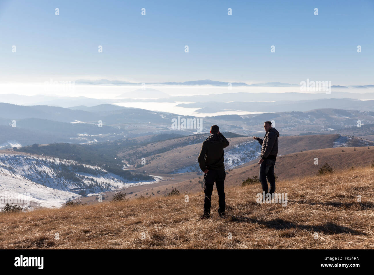 Paysage de montagne d'hiver de Zlatibor Banque D'Images