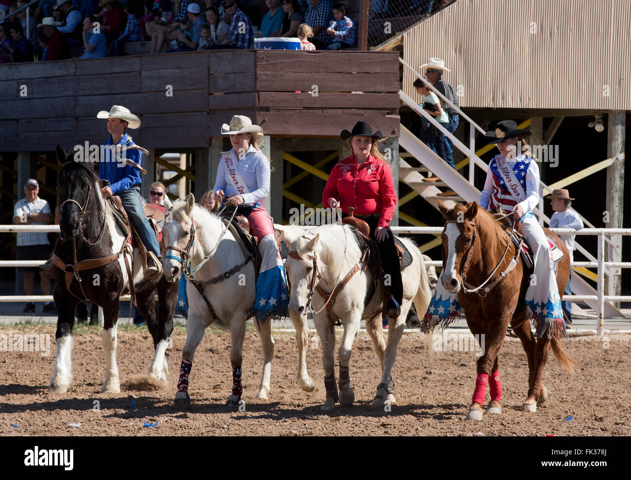 Rodeo cowgirls, Yuma, Arizona, USA Banque D'Images