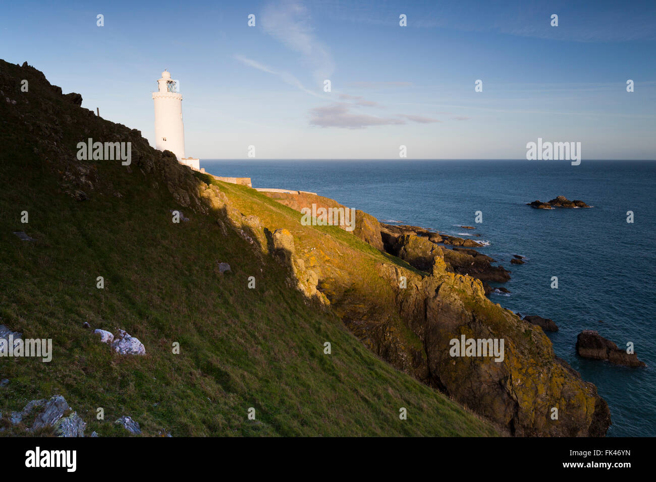 Point de départ ; Lighthouse, Devon, UK Banque D'Images