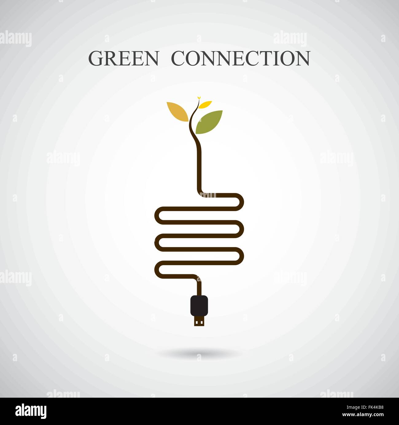 Connexion verte concept. Signe de l'environnement vert, l'éducation et l'idée d'entreprise. Vector illustration Illustration de Vecteur