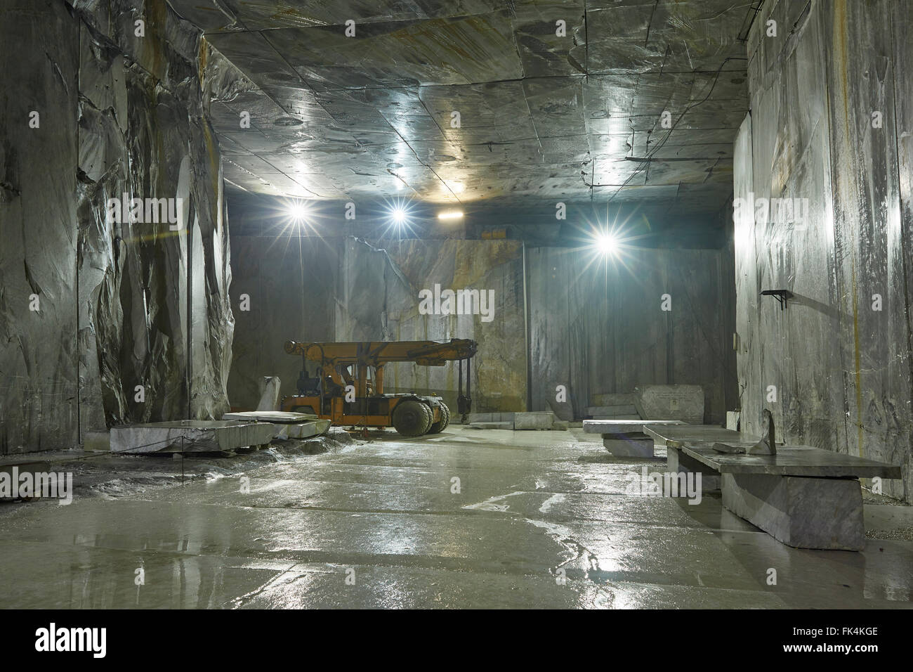 Les mines de marbre de Carrare ITALIE TOSCANE Banque D'Images