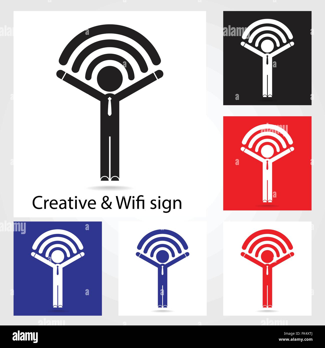 Ensemble d'icônes wifi pour un usage commercial ou professionnel. Concept d'affaires et de technologie. Vector illustration. Illustration de Vecteur