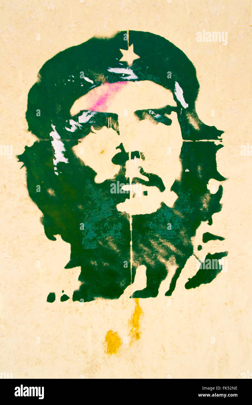 Che Guevara portrait vieilli Banque D'Images
