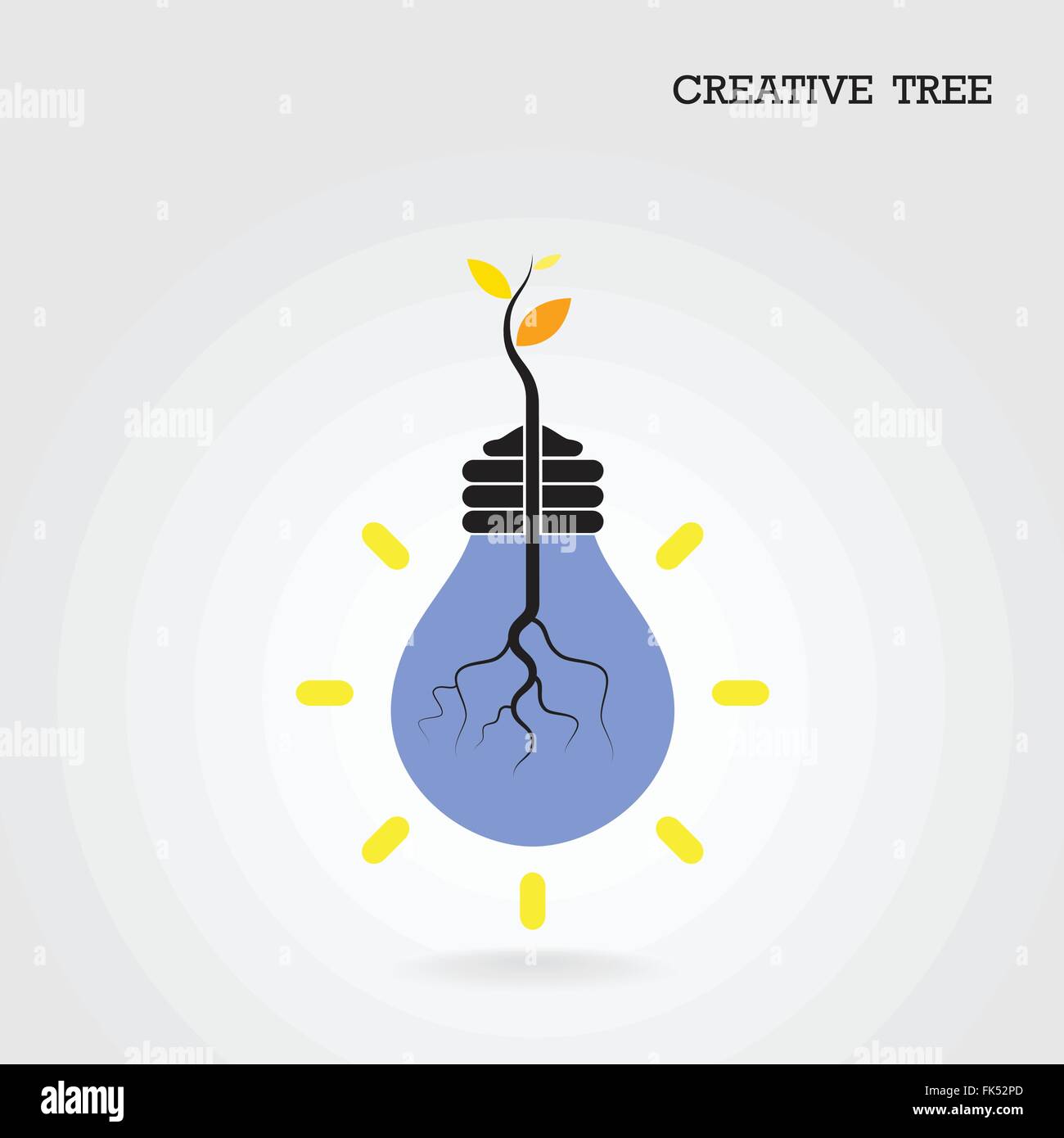 Concept créatif et arbre de connaissance. Signe de l'éducation et des affaires. Vector illustration Illustration de Vecteur