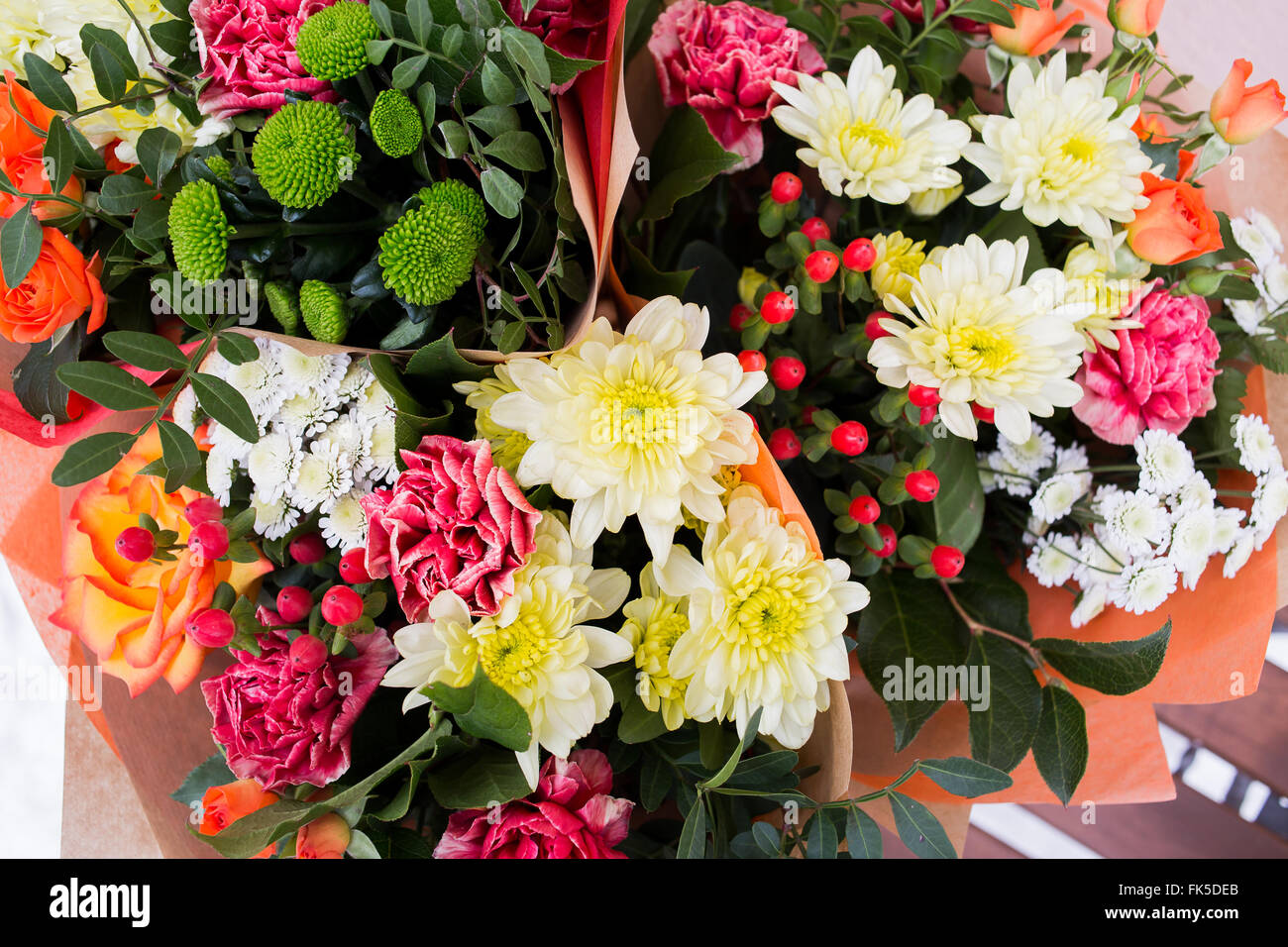 Roses de couleurs éclatantes et contexte Banque D'Images