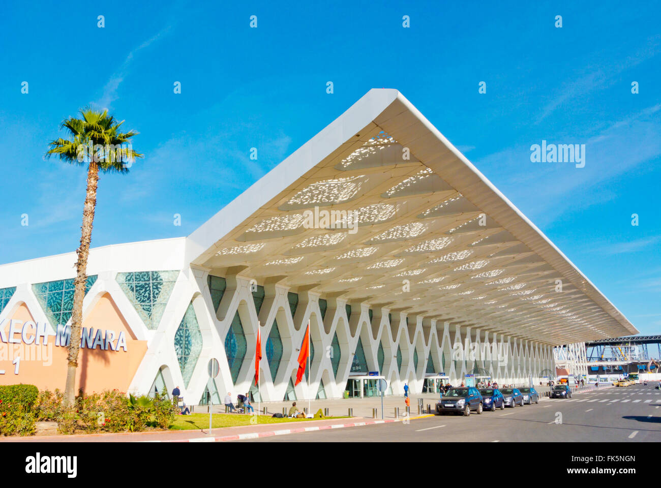 Terminal de l'aéroport, Marrakech, Maroc, Afrique du Nord Banque D'Images