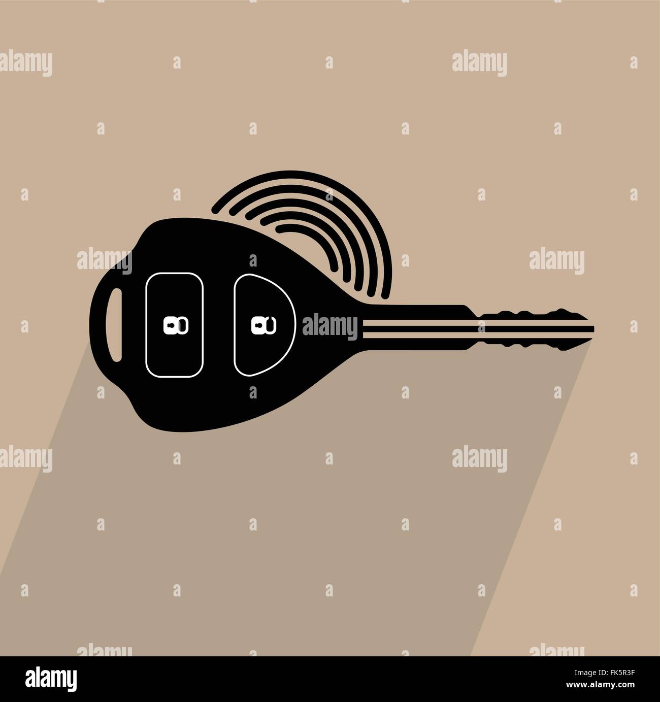 Symbole de la clé à distance de voiture . Vector illustration Illustration de Vecteur