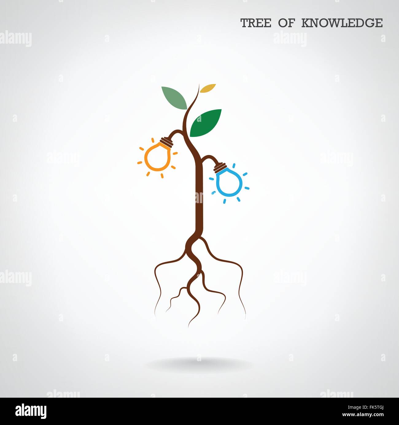 Arbre de la connaissance. Signe de l'éducation et des affaires. Vector illustration Illustration de Vecteur
