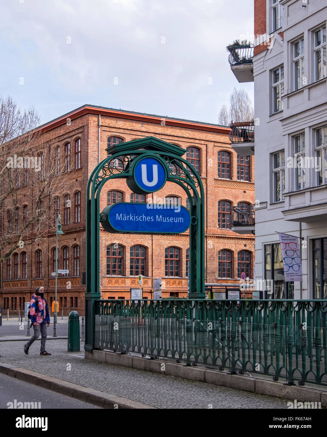 Markisches (U-bahn) Musée de l'entrée de chemin de fer Banque D'Images