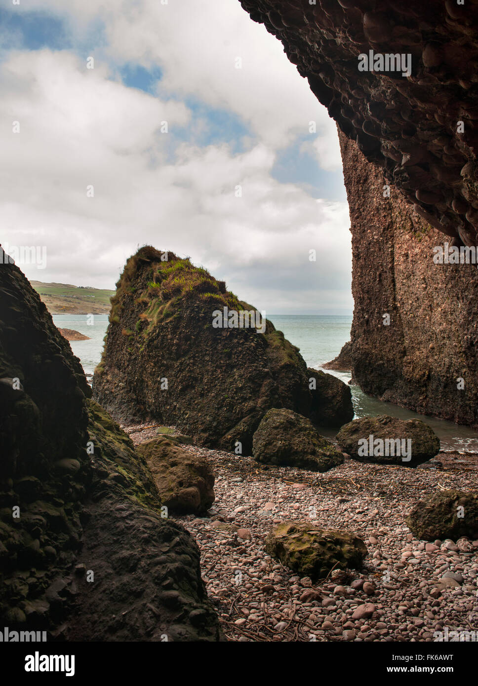 Cushendun, où une partie de la Game of Thrones a été filmée, comté d'Antrim, en Irlande du Nord, Royaume-Uni, Europe Banque D'Images