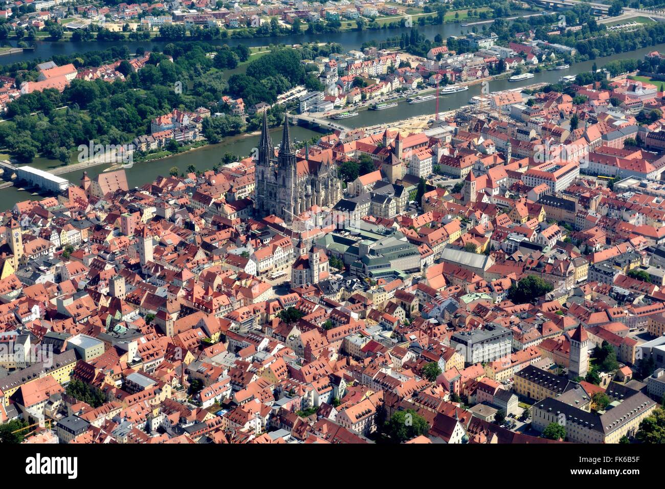 Luftaufnahme Regensburg Banque D'Images