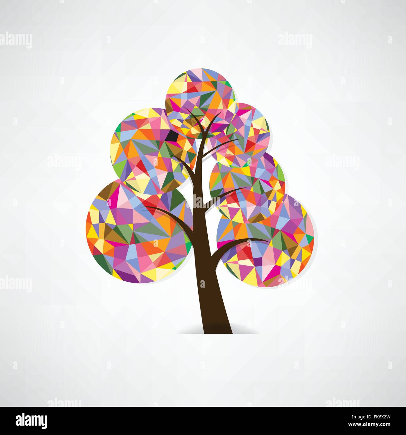 Arbre symbole géométrique.vector illustration Illustration de Vecteur