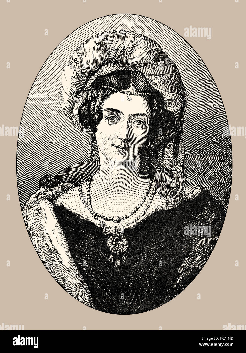 Marie Louise Victoria, princesse de Saxe-Cobourg-Saalfeld, duchesse de Kent ; 1786-1861, une princesse allemande et la mère de la Reine Vi Banque D'Images