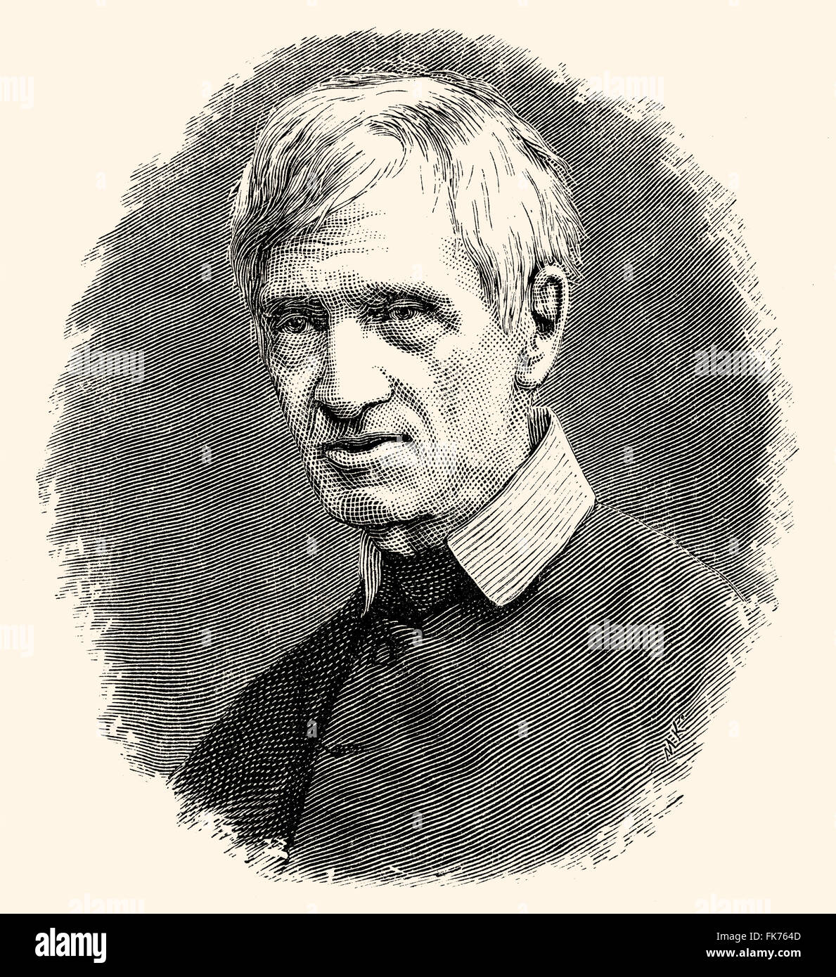 John Henry Cardinal Newman, Cong. Orat., 1801-1890, une figure importante dans l'histoire religieuse de l'Angleterre au xixe siècle Banque D'Images