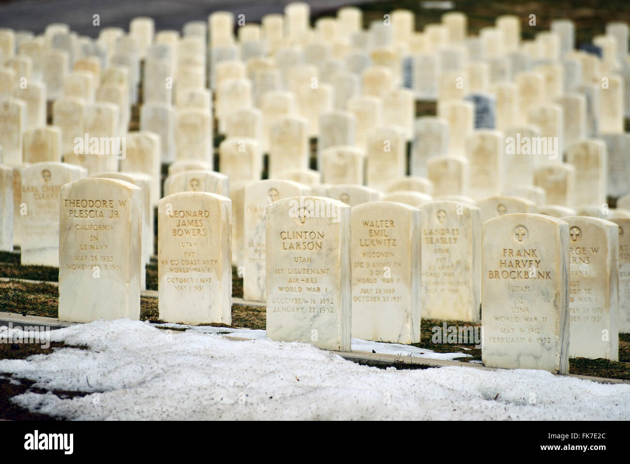 Cimetière militaire Banque D'Images