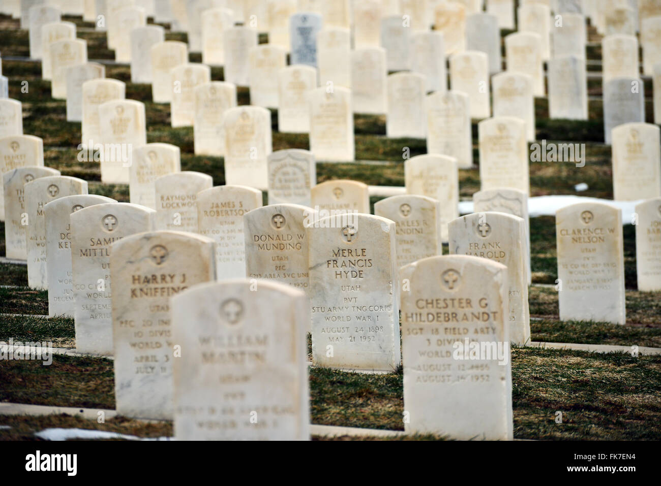 Cimetière militaire Banque D'Images