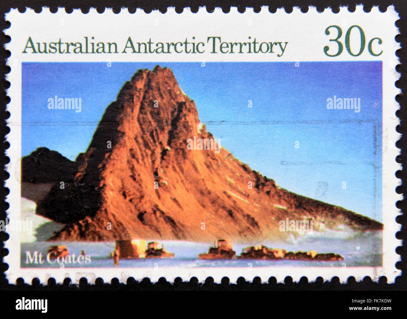 L'AUSTRALIE - circa 1984 : timbre imprimé dans le Territoire antarctique australien chien montre, de l'équipe Mt Coates, vers 1984 Banque D'Images