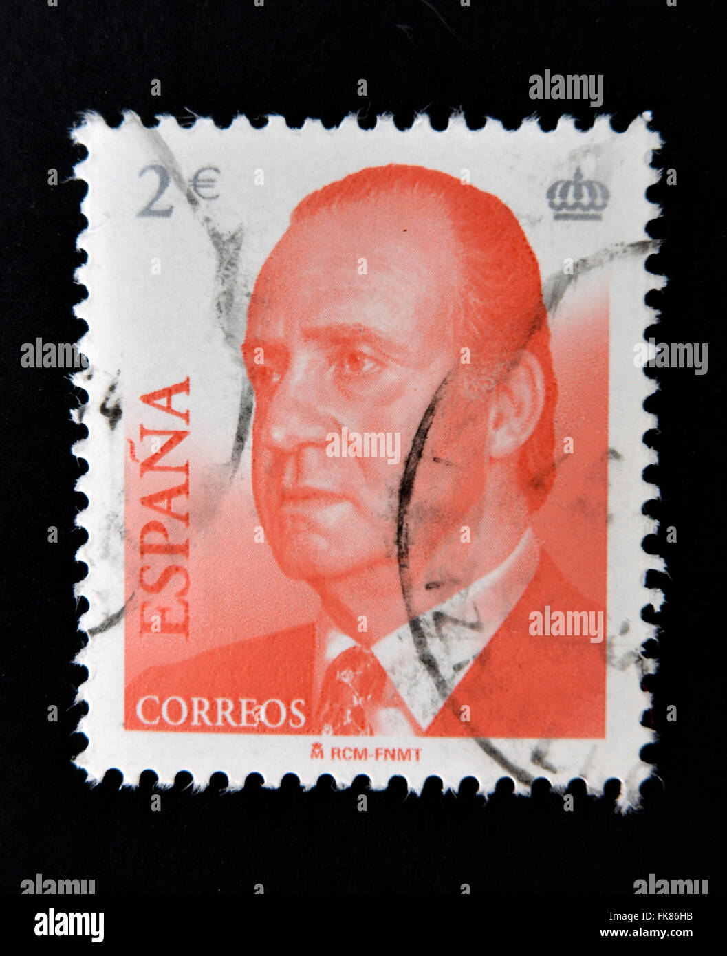 Espagne - circa 2005 : timbre imprimé dans l'Espagne montre le Roi Juan Carlos d'Espagne, vers 2005 Banque D'Images