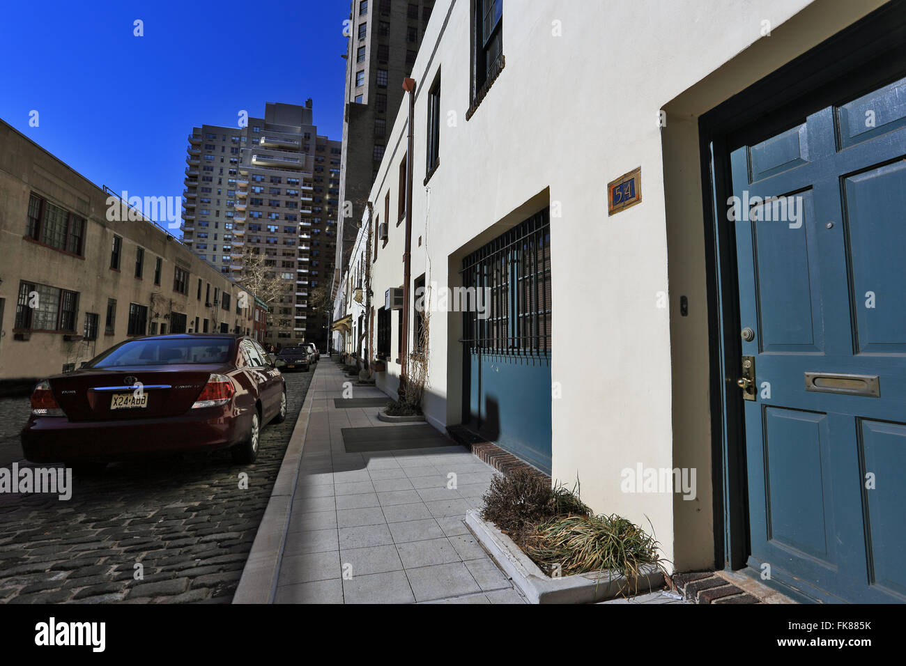 Washington Mews une rue privée historique de Manhattan, New York City Banque D'Images