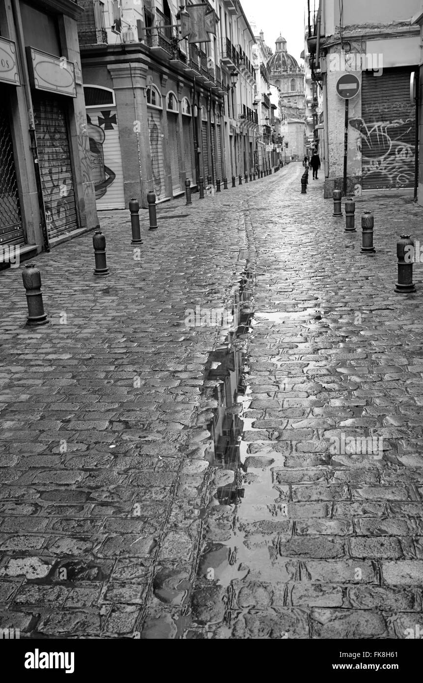 Calle San Jeronimo, Granada Center Banque D'Images