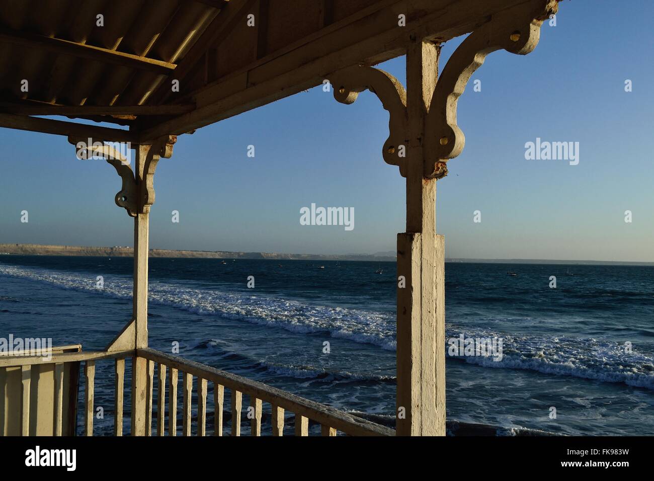 Maison traditionnelle - Plage à COLAN. .Département de Piura au Pérou Banque D'Images