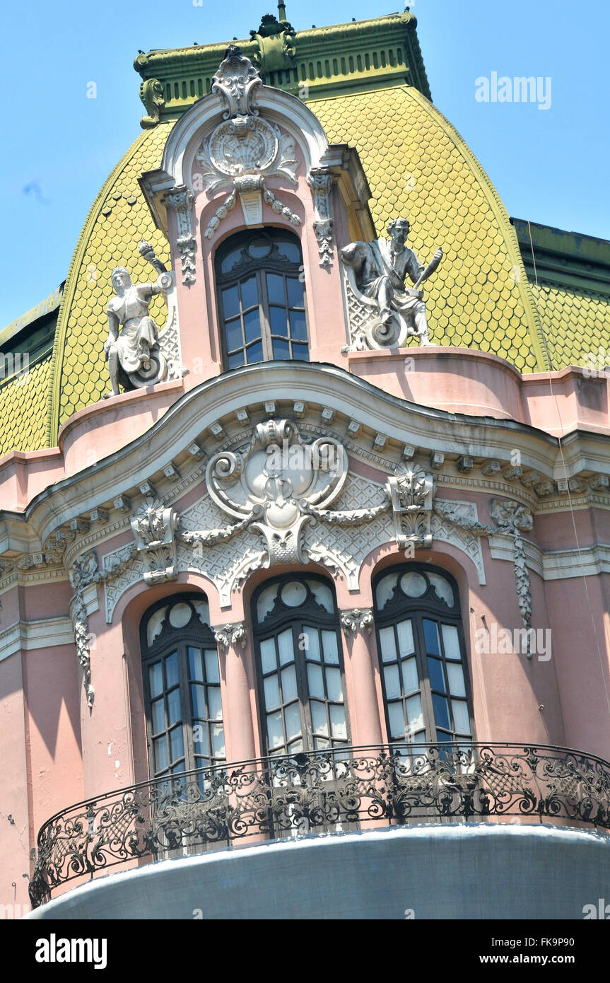 Vieux détails Plaza de Armas Santiago Chili Banque D'Images