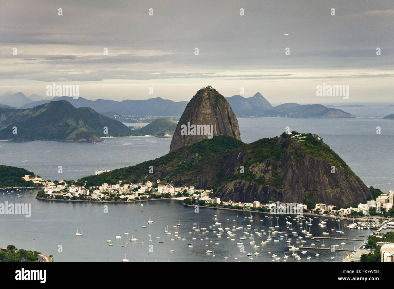 Pain de Sucre et Urca Hill - Baie de Botafogo dans la baie de Guanabara Banque D'Images