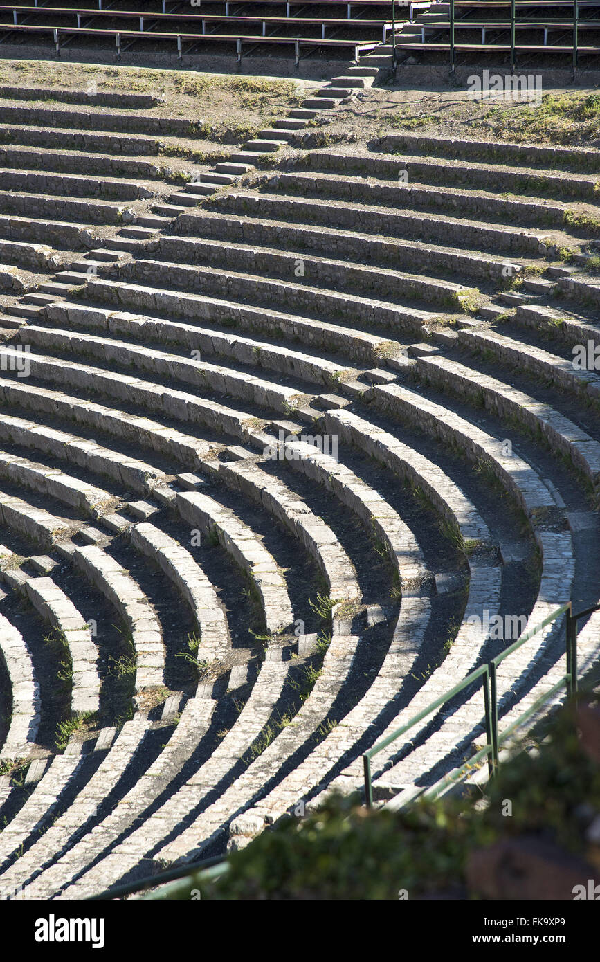 Teatro Antico di Taormina - théâtre grec construit au siècle avant J.-C. Banque D'Images