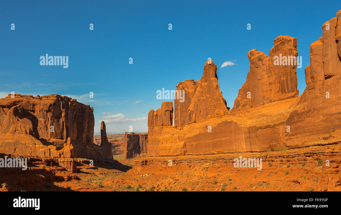 "Park Avenue" La Formation de grès - Arches National Park, Utah Banque D'Images