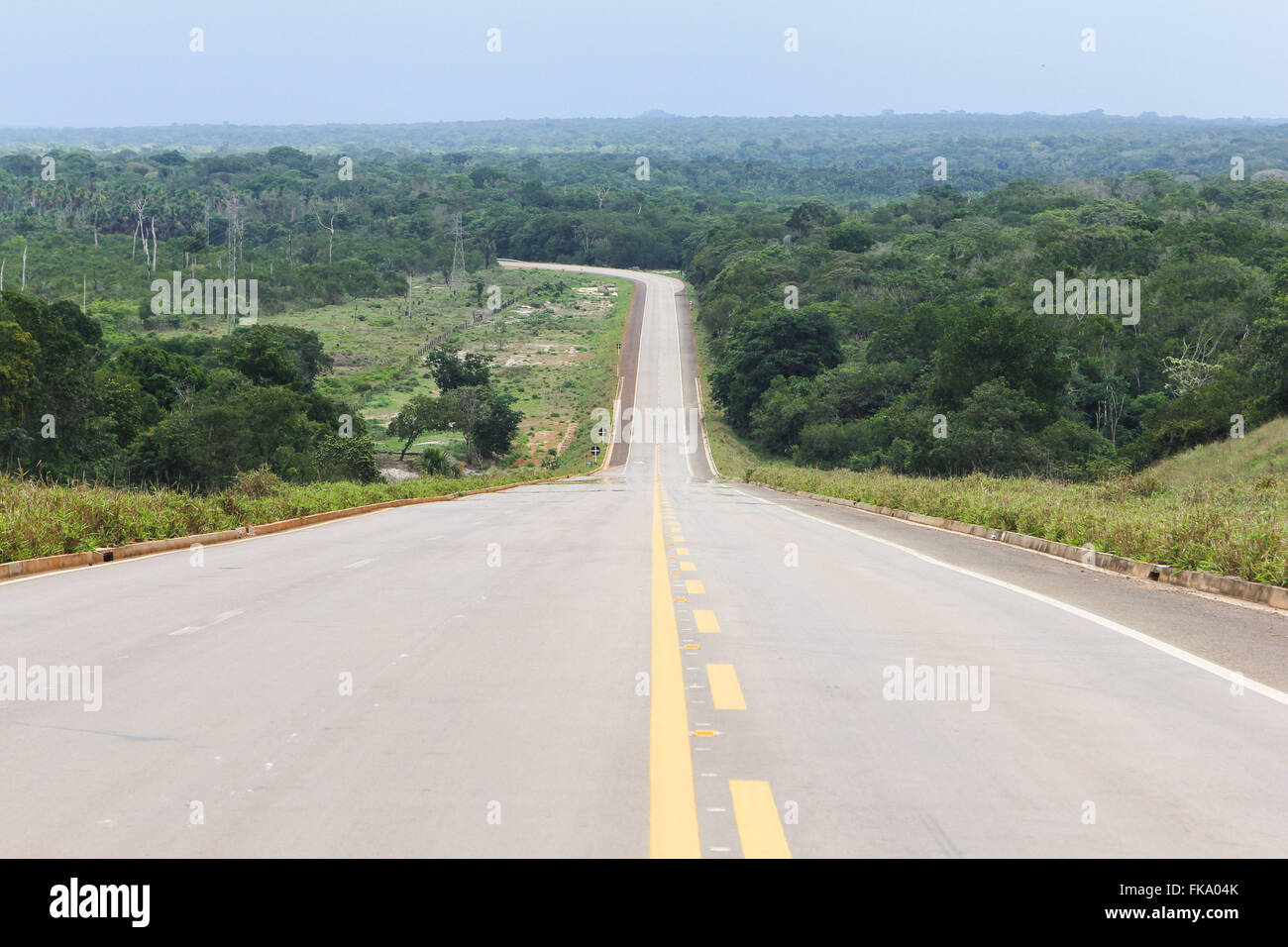 L'autoroute BR-163 Santarem Cuiaba Banque D'Images
