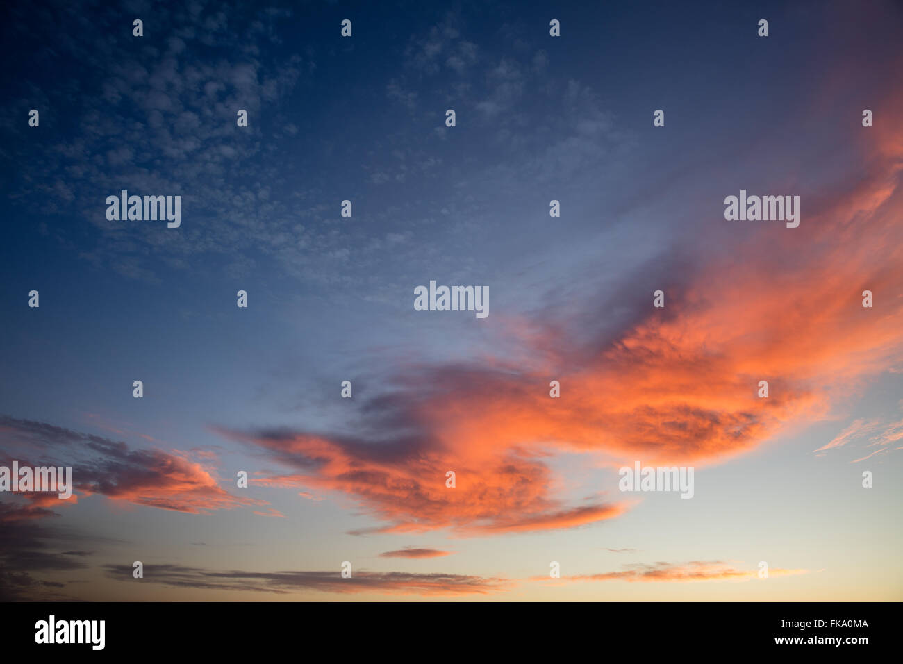 Le ciel crépusculaire, Port Gregory, l'ouest de l'Australie Banque D'Images