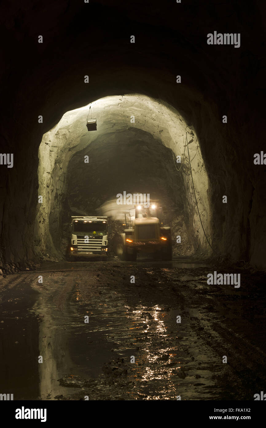 L'intérieur du tunnel sous l'Cuncas J'ai vu Braga - transposition du fleuve São Francisco Banque D'Images