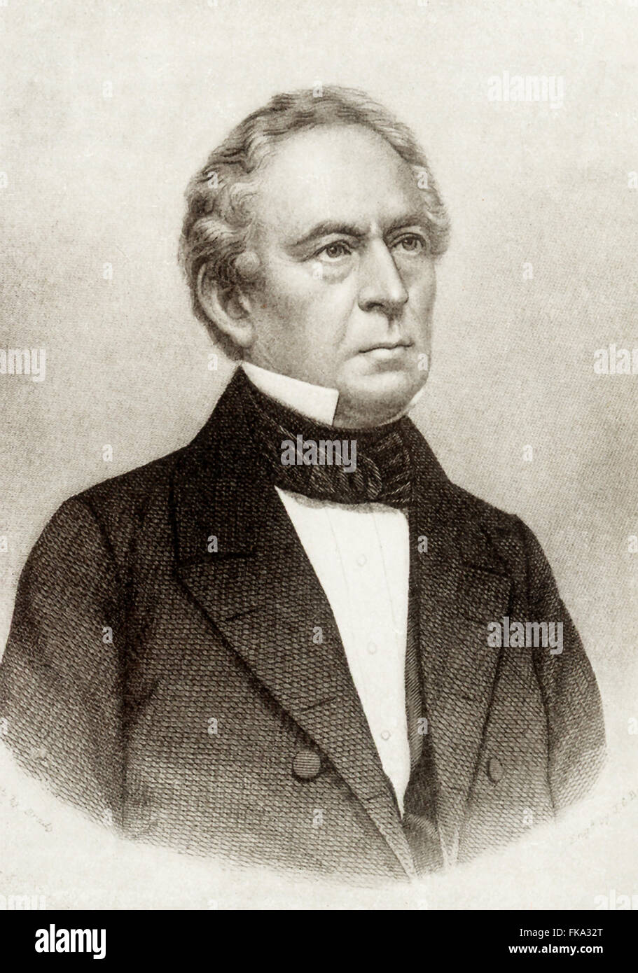 Edward Everett (1794-1865) était un homme politique américain, pasteur, pédagogue, diplomate, et orateur. Il appartenait à la parti Whig et est du Massachusetts. Il a également servi comme gouverneur du Massachusetts, un représentant des États-Unis, un sénateur américain, la secrétaire d'Etat. Il a été professeur à Harvard et a servi comme président de l'Université Harvard. Il a été l'orateur lors de la cérémonie à Gettysburg et son discours de deux heures précédée Lincoln's très bref discours. Banque D'Images