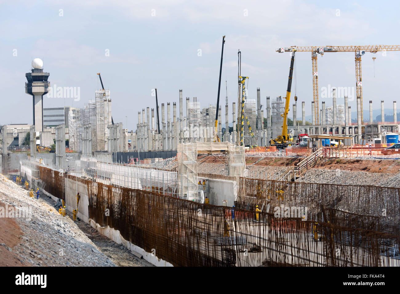 Grossissement de la Sao Paulo / l'Aéroport International de Guarulhos Banque D'Images