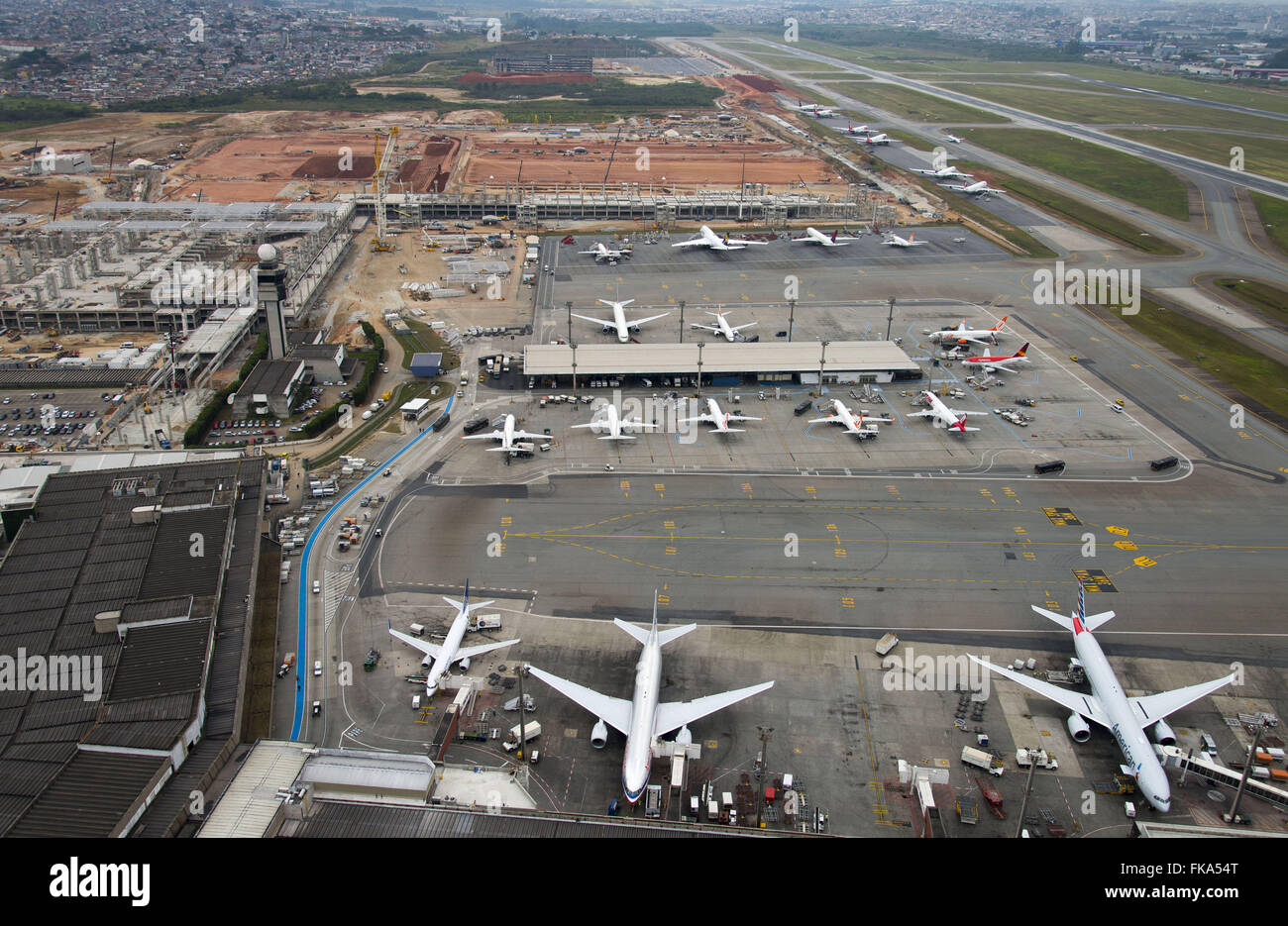 Sao Paulo / l'Aéroport International de Guarulhos - Governador Andre Franco Montoro - Intl Airport Banque D'Images
