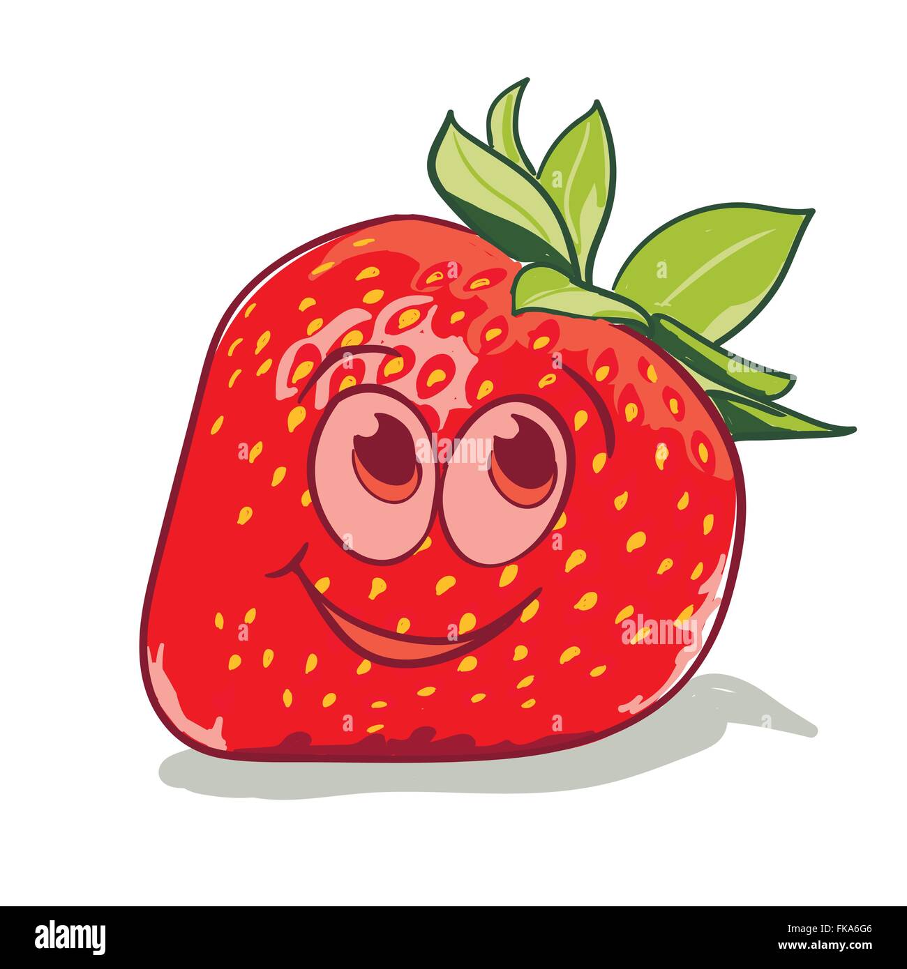 Fraise Dessin Anime Image Vectorielle Stock Alamy