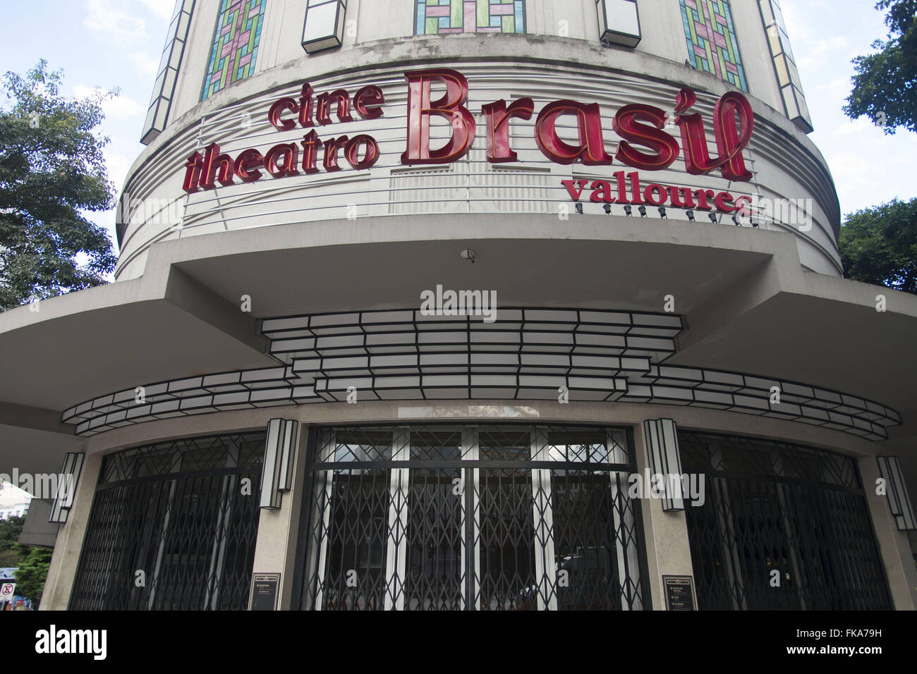 Cine Theatro Brésil Vallourec à l'angle des avenues Amazonas et Afonso Pena Banque D'Images