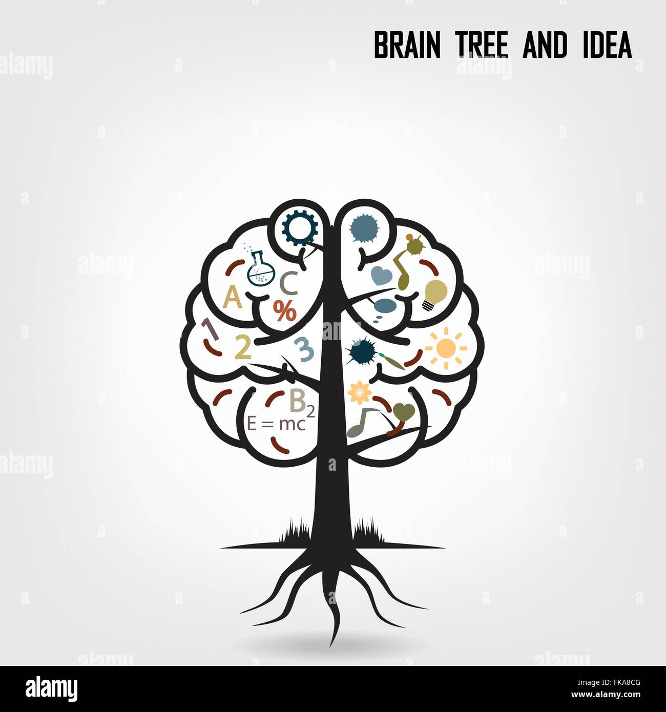 Cerveau créatif idée concept background design pour poster flyer brochure couverture ,idée commerciale ,abstract background. Illustration de Vecteur