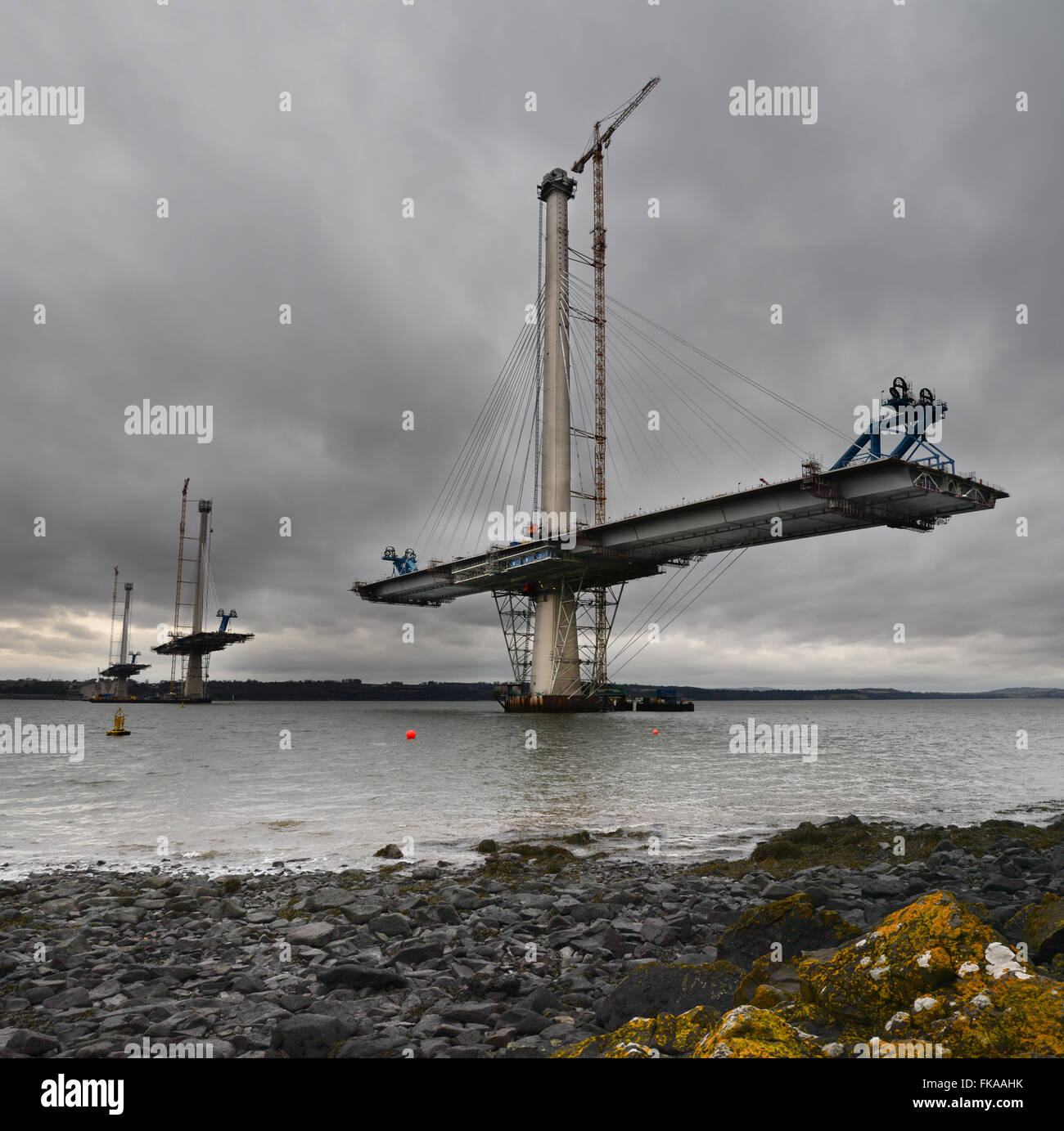 Mars 2016 Le nouveau Queensferry passage sur la suite en construction Banque D'Images