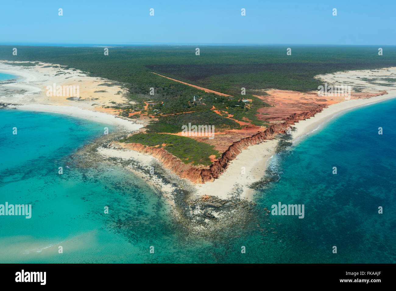 Vue aérienne de Cape Leveque, péninsule Dampier, région de Kimberley, en Australie occidentale, WA, Australia Banque D'Images