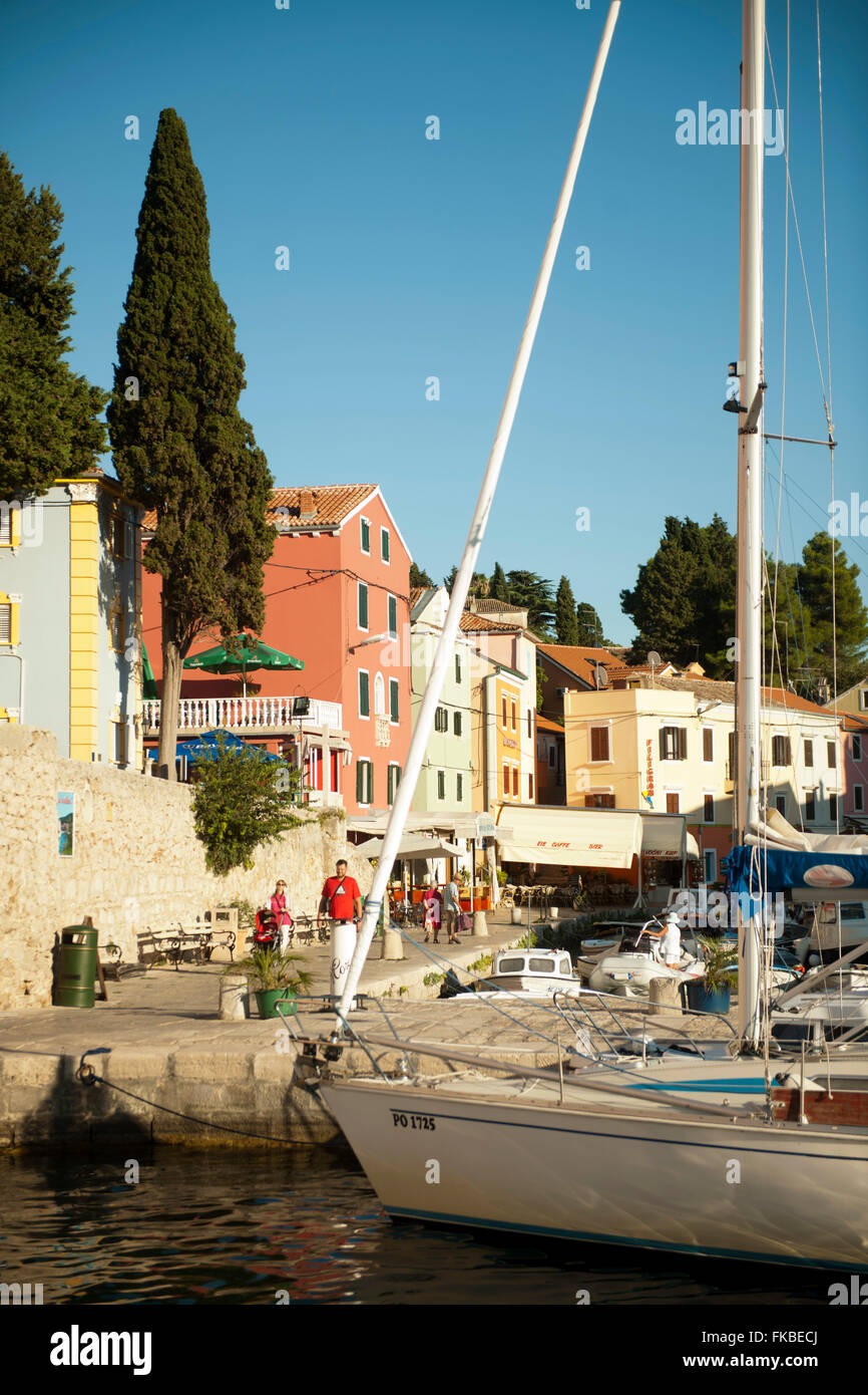 Kroatien, Insel Krk, Veli Losinj, Hafen Banque D'Images