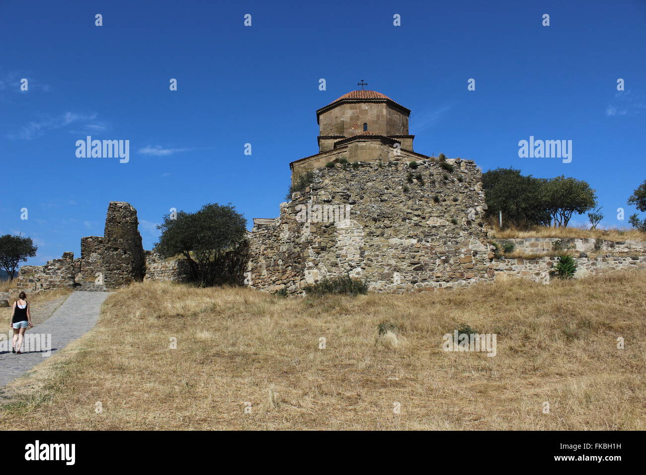 Dzhvari église, Géorgie, berceau de l'Eglise orthodoxe de Géorgie Banque D'Images